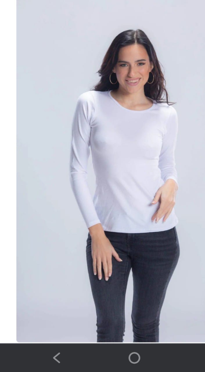 T-shirt round long sleeves